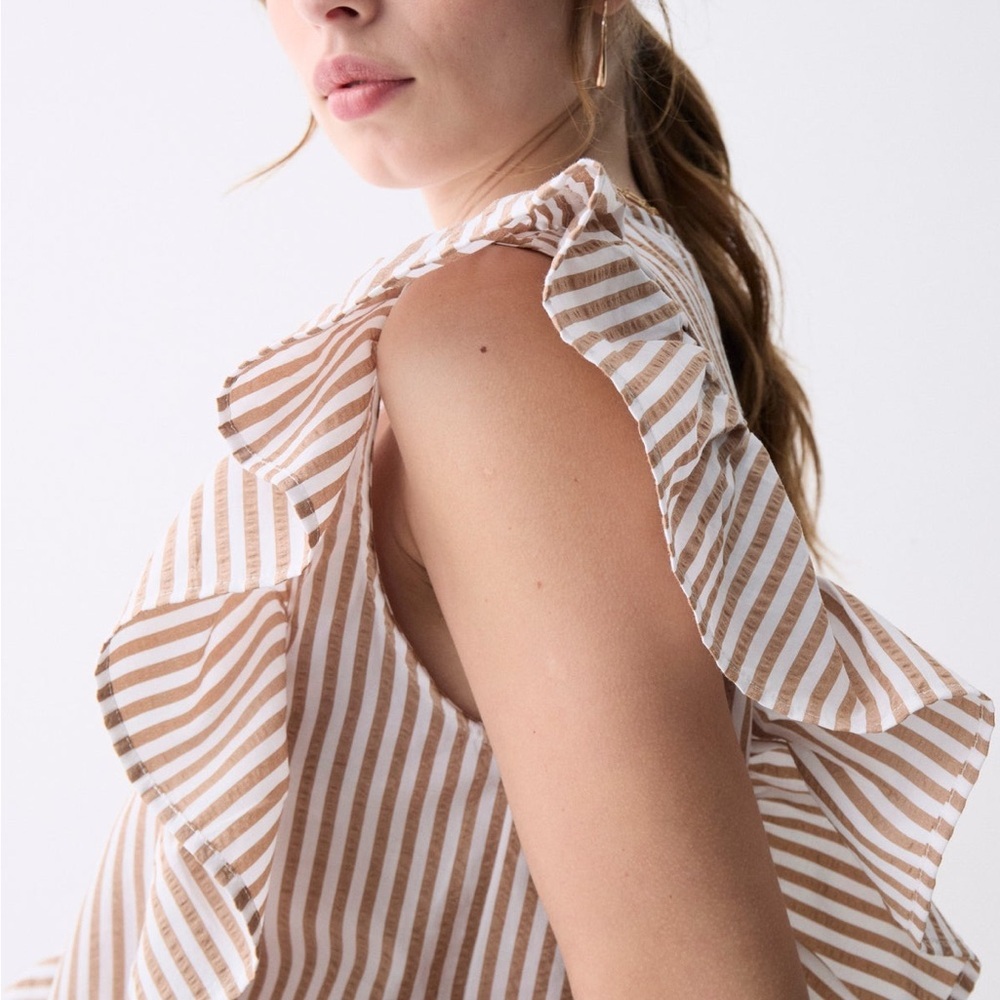 Deluc Brown Striped Women's “Caesar” Top- NWT - Picture 3 of 6